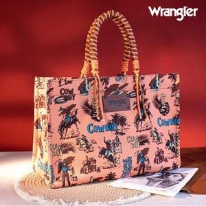 Wrangler Oversized Tote Bag with Braided Rope Handles